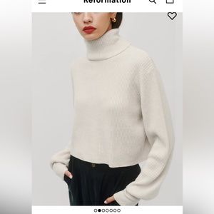Reformation Luisa Cropped Cashmere Sweater